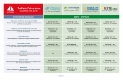 Tarifario Patrocinios Eventos Año 2016