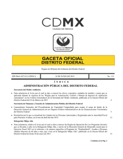 ADMINISTRACIÓN PÚBLICA DEL DISTRITO FEDERAL