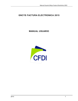 Manual de Usuario de GNcys Factura Electrónica 2014