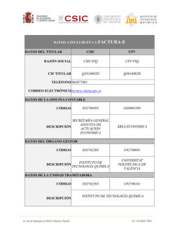 DATOS A INCLUIR EN LA FACTURA-E DATOS DEL TITULAR CSIC