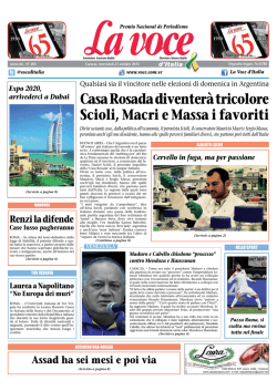 21 OTTOBRE 2015 - La Voce d`Italia