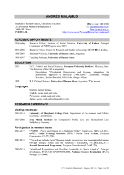 Curriculum Vitae - European University Institute