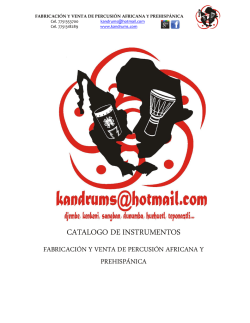 CATALOGO DE INSTRUMENTOS - KANDRUMS =Instrumentos de