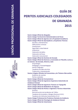 guía de peritos judiciales colegiados de granada 2015 unión
