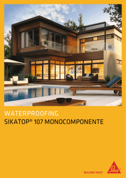 SikaTop 107 Monocomponente Impermeabilización