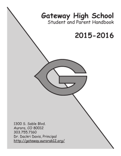 Student Handbook - Aurora Public Schools
