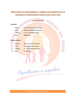 Directorio de los funcionarios y correos electrónicos