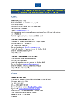 embajadas y consulados honorarios de los estados miembros de la