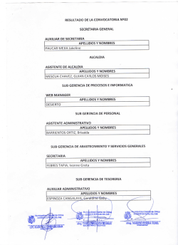 Resultados Finales - Municipalidad Distrital de Chilca