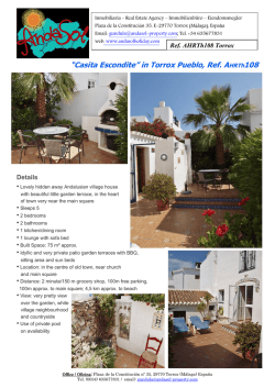 “Casita Escondite” in Torrox Pueblo, Ref