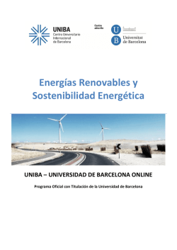 Energías Renovables y Sostenibilidad Energética