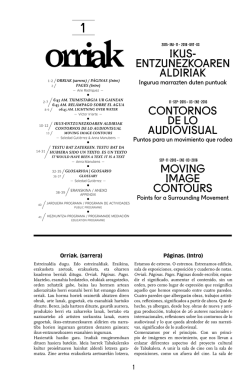 Orriak nº 1 - Tabakalera