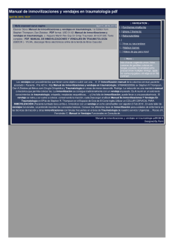 Manual de inmovilizaciones y vendajes en traumatologia pdf