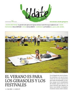 EL VERANO ES PARA LOS GIRASOLES Y LOS FESTIVALES