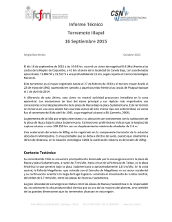 Informe Técnico Terremoto IIlapel 16 Septiembre 2015