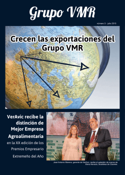 Crecen las exportaciones del Grupo VMR