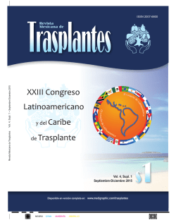 Revista Mexicana de - sociedad mexicana de transplantes