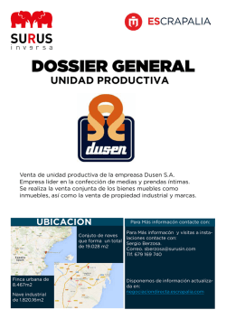 DOSSIER GENERAL - Negociación Directa