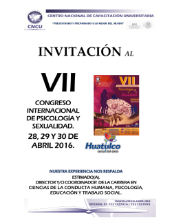 INVITACIÓN AL - Centro Nacional de capacitación Universitaria