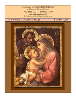 December 27, 2015 - Saint Thomas the Apostle