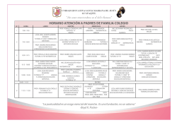 Horarios de Atención a Padres de Familia