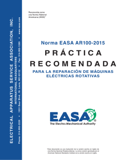 Norma EASA AR100-2015 - Electrical Apparatus Service Association