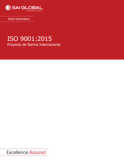 Borrador ISO 9001:2015