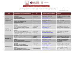 DIRECTORIO DE COORDINADORES DE REDES DE