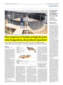Una empresa se instala en Ingenio para criar langostinos de