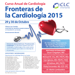 Fronteras de la Cardiología 2015 - Sociedad de Anestesiología de
