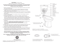 MAXWELL® DUAL FLUSH DIRECTIONS FOR TANK TO