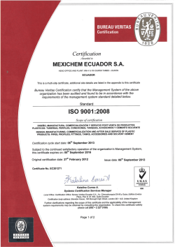 ISO 9001 - Mexichem