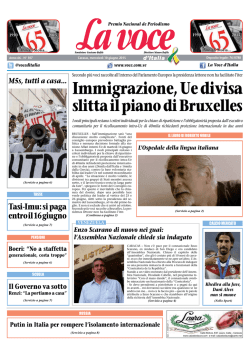 10 GIUGNO 2015 - La Voce d`Italia