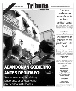 ABANDONAN GOBIERNO ANTES DE TIEMPO