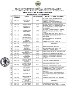 Resultados Preliminares