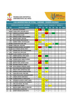 liga universitaria de futsal - varones - división ascenso