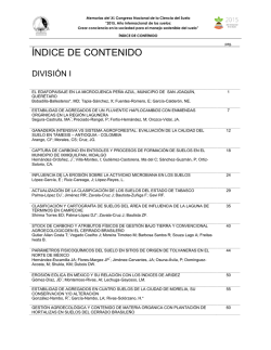 índice de contenido - Sociedad Mexicana de la Ciencia del Suelo