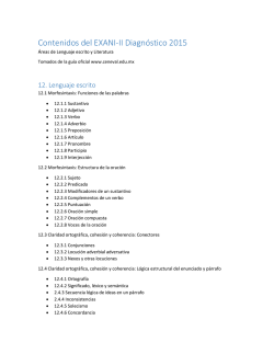 Contenidos del EXANI-II Diagnóstico 2015