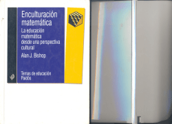 1991, Enculturación matemática Alan J. Bishop