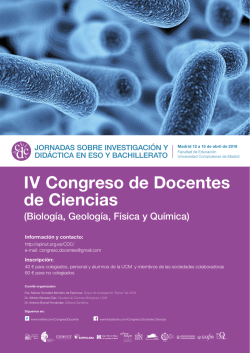 IV Congreso de Docentes de Ciencias