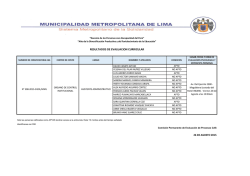 RESULTADOS DE EVALUACION CURRICULAR