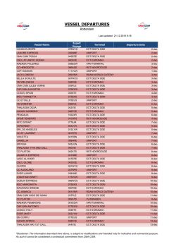 VESSEL DEPARTURES