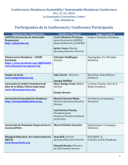 Participantes de la Conferencia/ Conference Participants