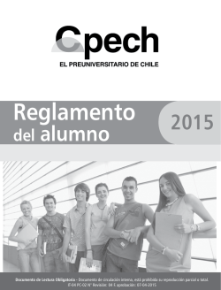 Reglamento Alumno 2015