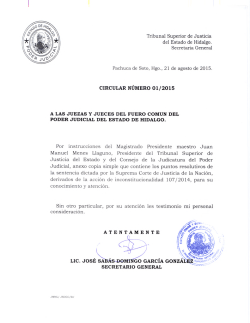 circular - Poder Judicial del Estado de Hidalgo