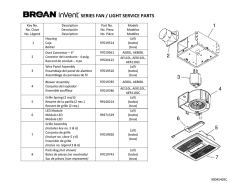 SERIES FAN / LIGHT SERVICE PARTS