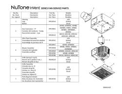 SERIES FAN SERVICE PARTS