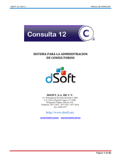 SISTEMA PARA LA ADMINISTRACION DE CONSULTORIOS