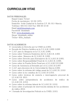 currículum completo de Raquel López