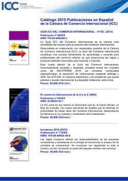 Catálogo 2015 Publicaciones en Español